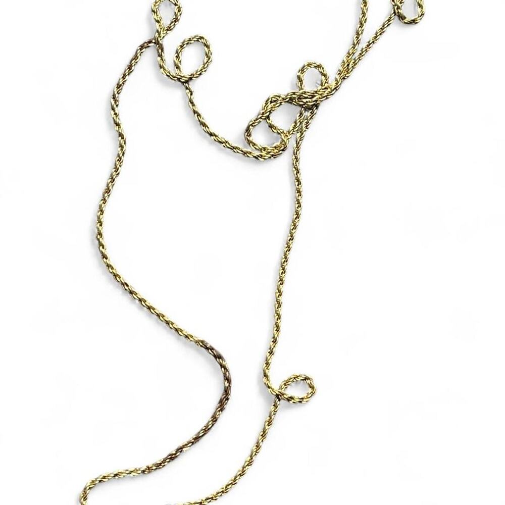 Gold plated twisted rope chain